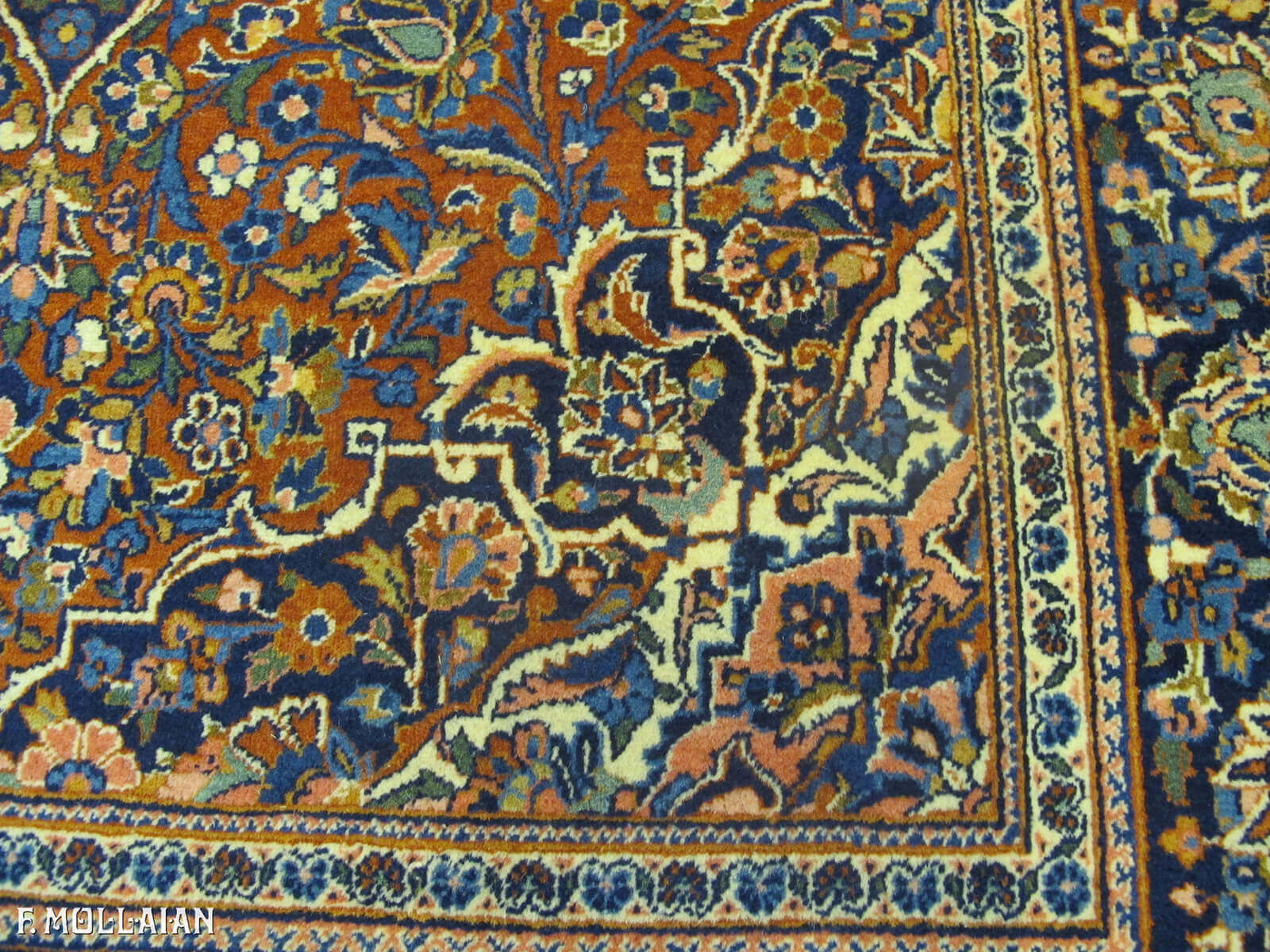 Tappeto Persiano Antico Kashan Kurk n°:86063209